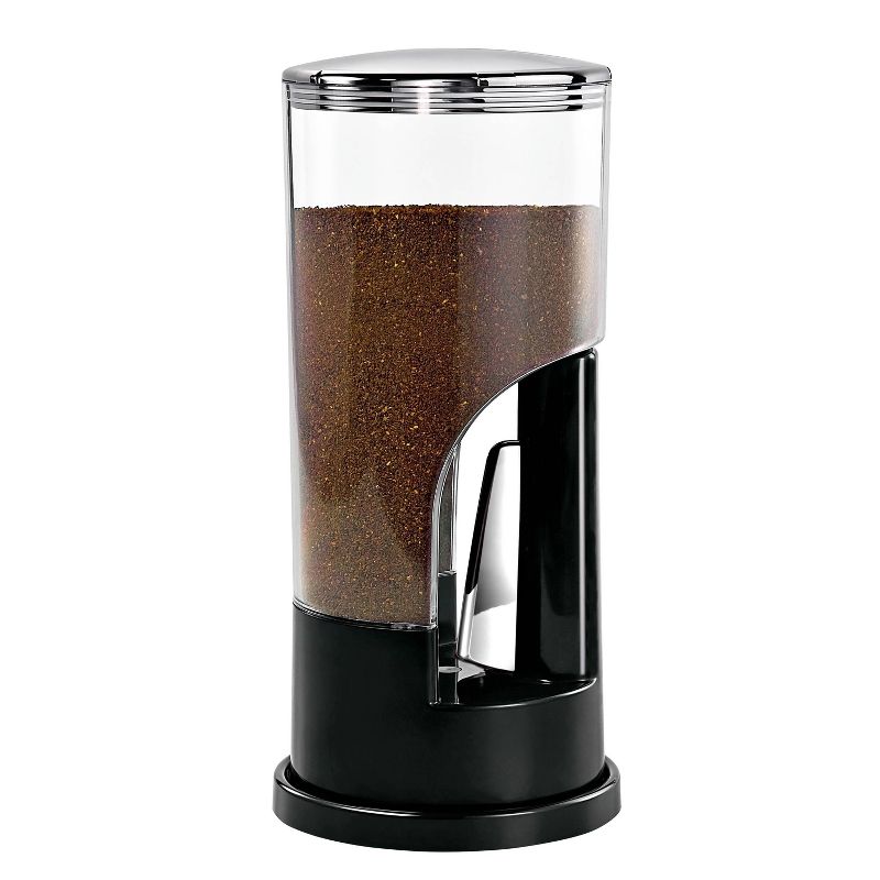 Zevro 8oz Plastic Indispensable Ground Coffee Dispenser Black