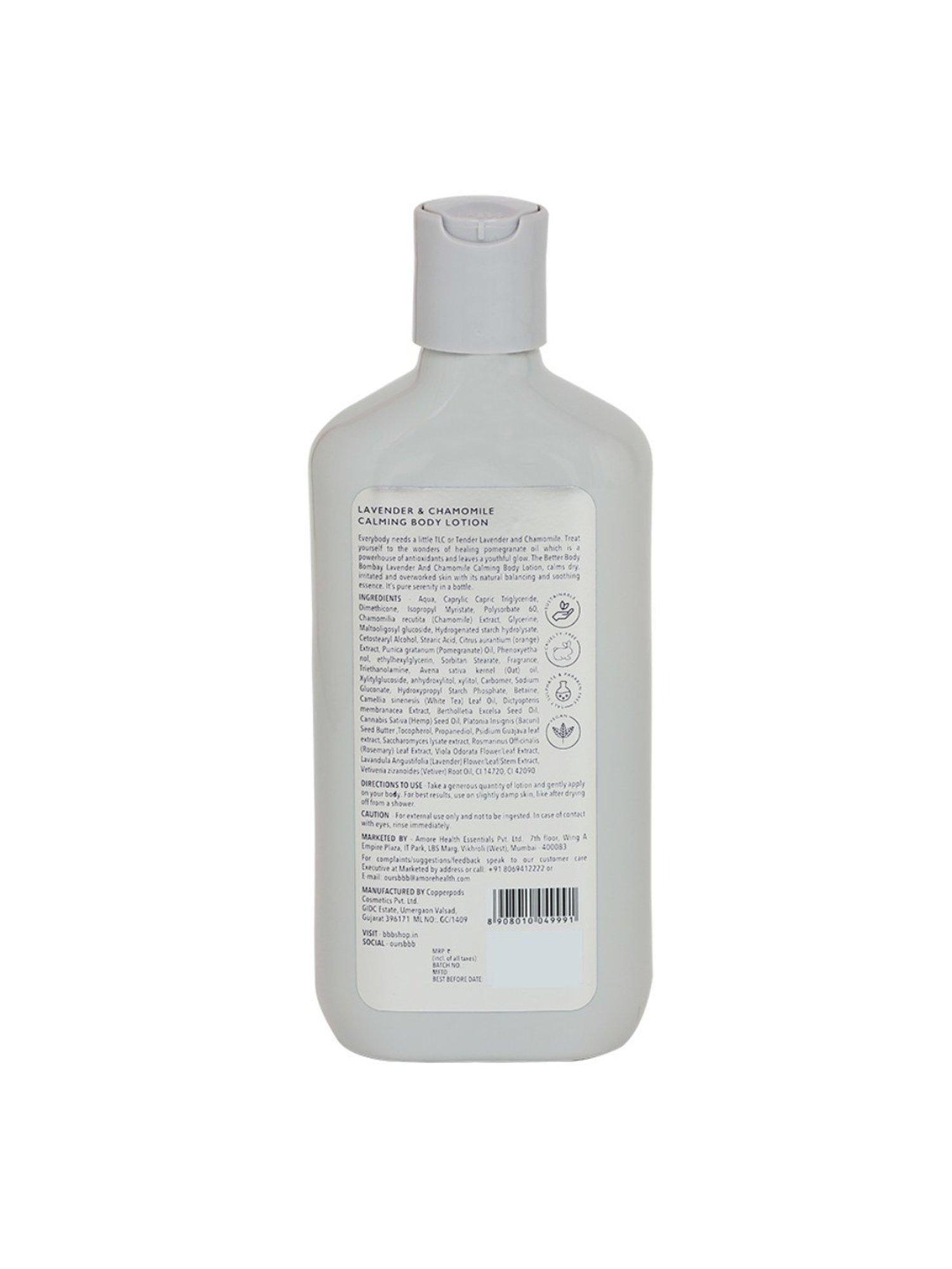 bbb Better Body Bombay Lavender & Chamomile Calming Body Lotion - 300 ml