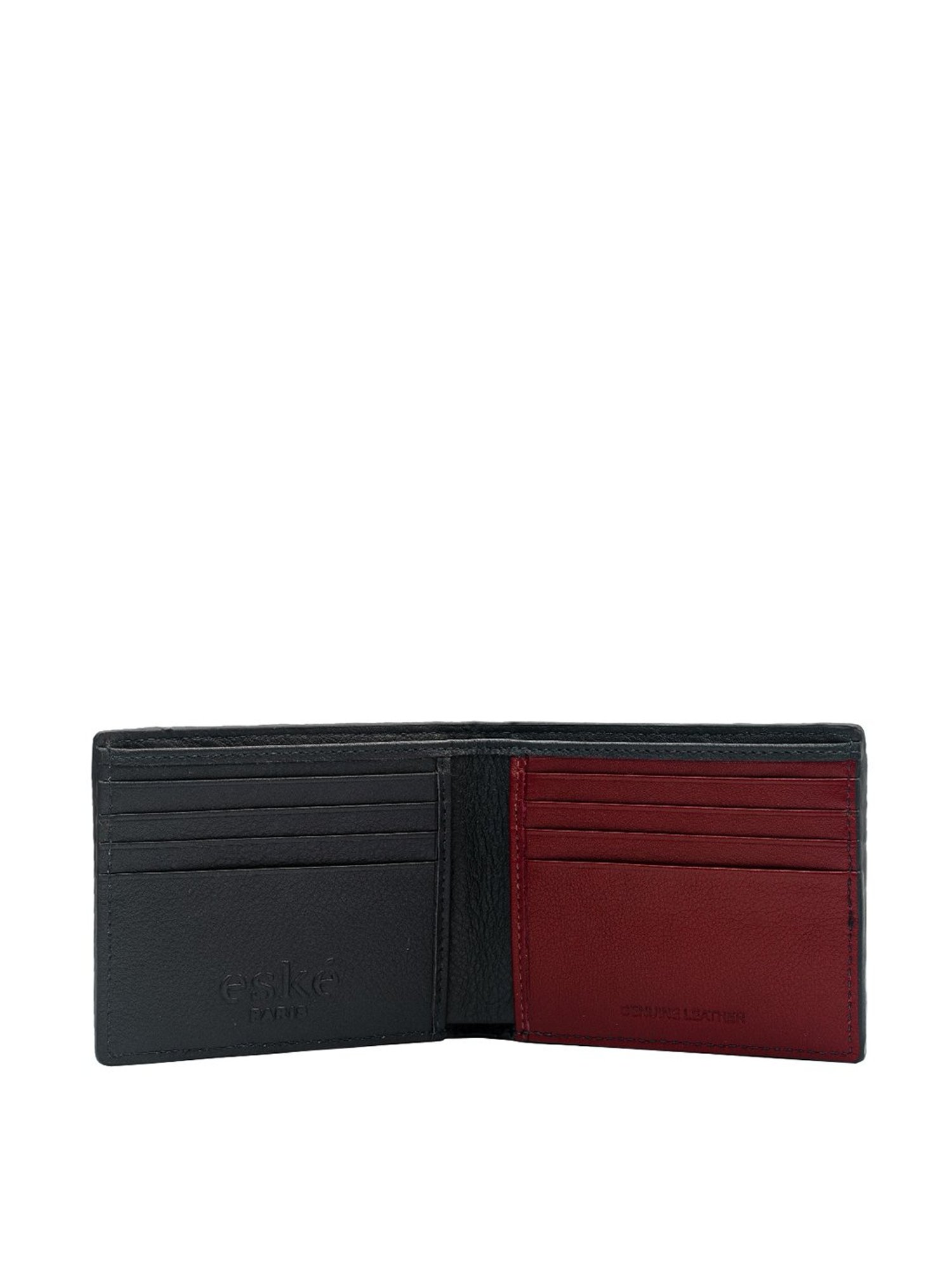 Eske Navy Textured Bi-Fold Wallet for Men
