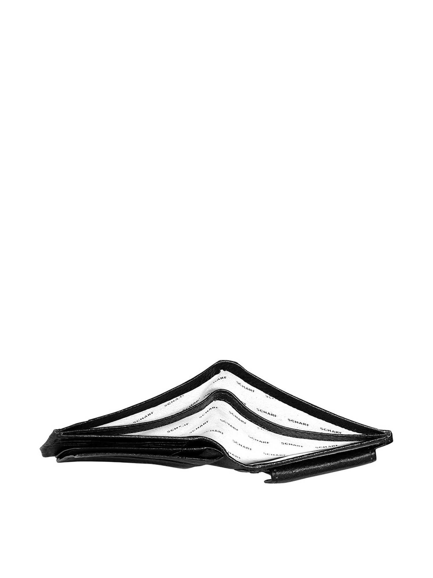 Scharf Andrew Black Formal Leather Rfid Bi-Fold Wallet for Men