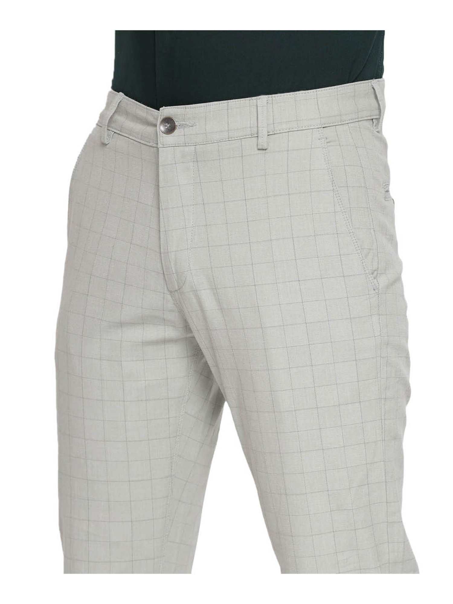 Turtle Grey Checks Trousers