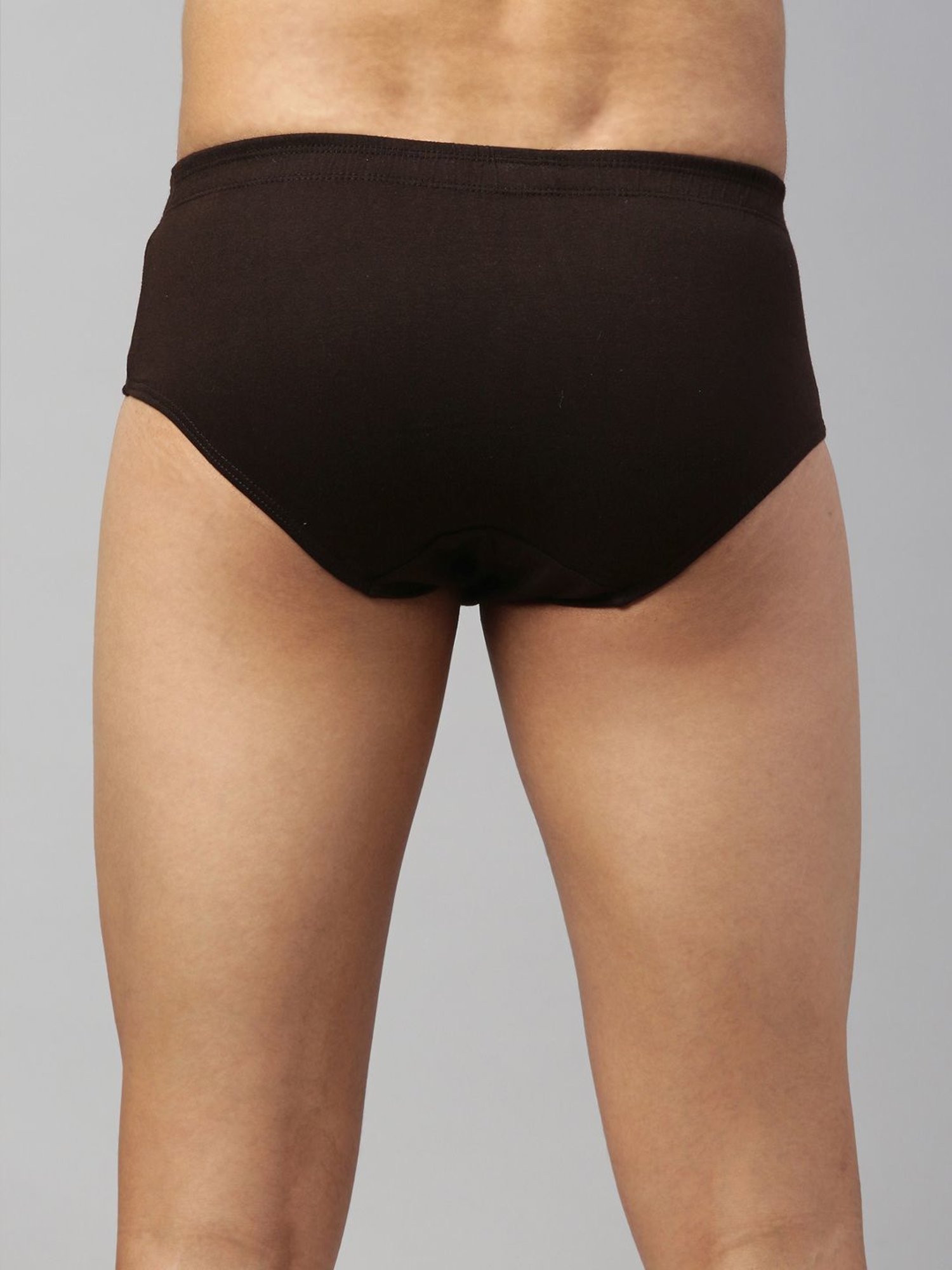 DIXCY SCOTT MAXIMUS Charcoal Melange & Coffee Brown Cotton Regular Fit Briefs - Pack Of 2