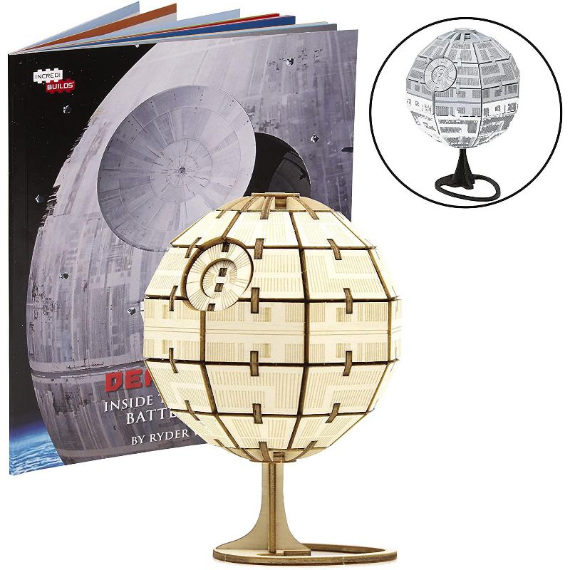 Incredibuilds Star Wars Death Star Book & Wood Model Figure Kit