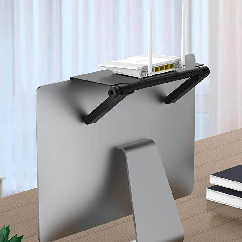 TV Top Shelf Mounting Screen Top Shelf TV Screen Storage Bracket Stand TV Monitor Stand TV Wall Mount Wall TV Bracket Screen Top Shelf Storage Rack Mount Shelf Black