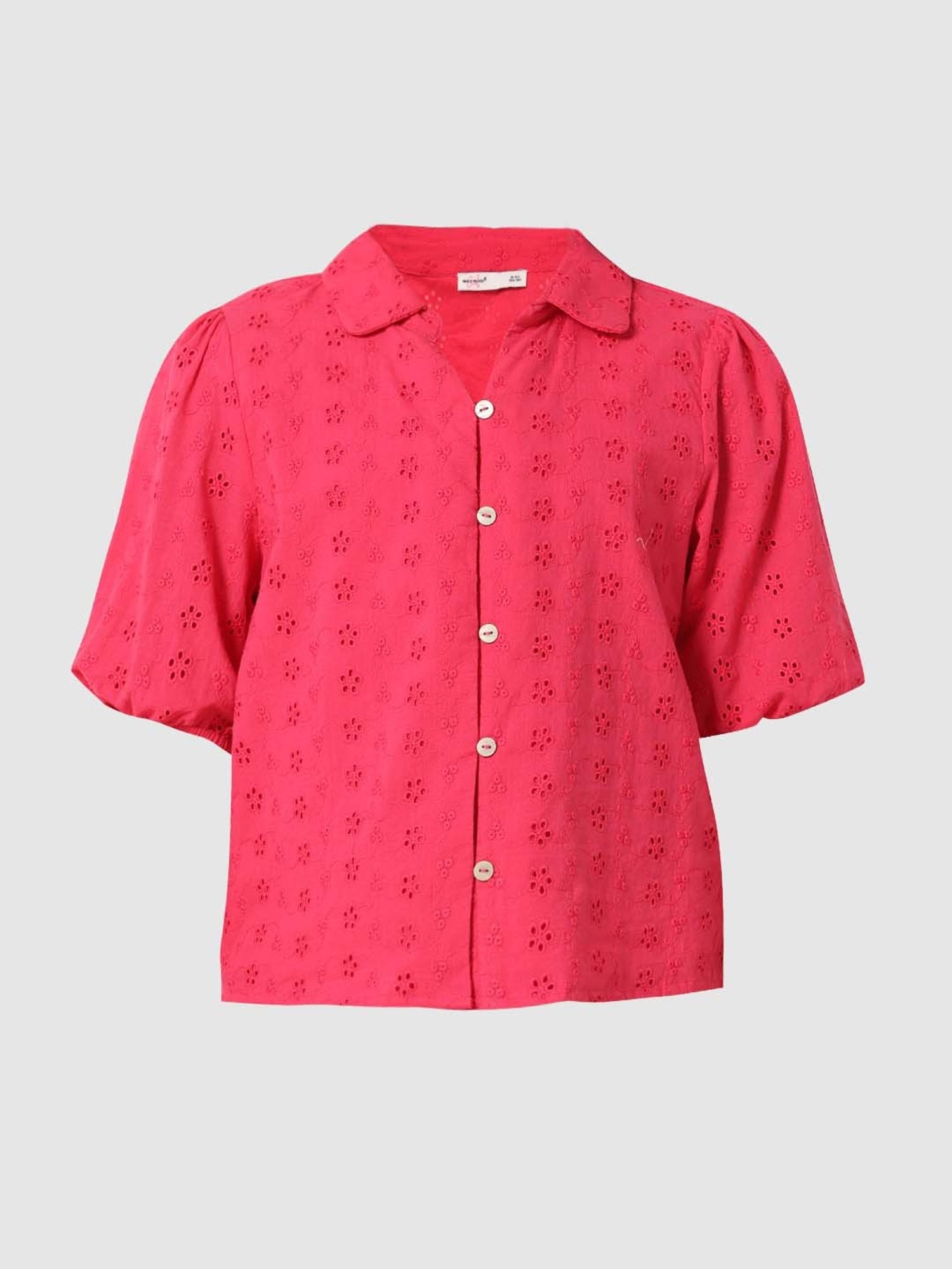VERO MODA GIRL Pink Cotton Relaxed Fit Shirt