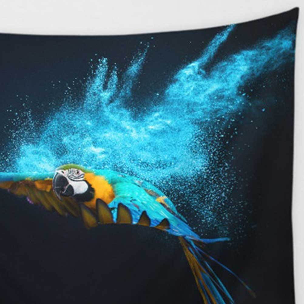 1PC 150x130cm Bird Pattern Tapestry Parrot Digital Wall Hanging Polyester Backdrop Decor for Home (Pattern 1)