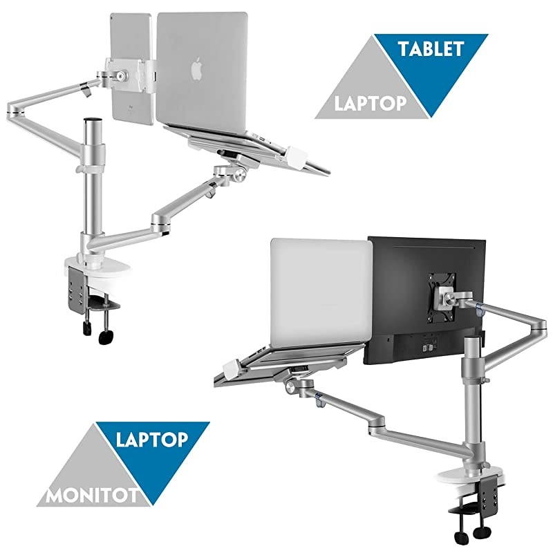 Stand for Laptop,Sofa Side Table Slide Under,Aluminum Height Adjustable Table for Bed and Couch,Snack Table.