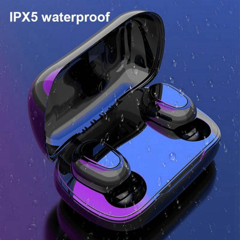 True Wireless Earbuds Bluetooth Headphones Touch Control with Wireless Charging Case IPX5 Waterproof TWS Stereo Earphones in-Ear Built-in Mic Headset Premium Deep Bass for Sport