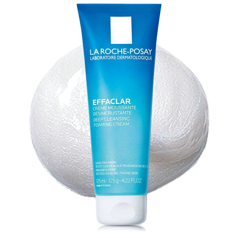 La Roche-Posay Effaclar Deep Cleansing Foaming Cream Face Cleanser - 4.2oz