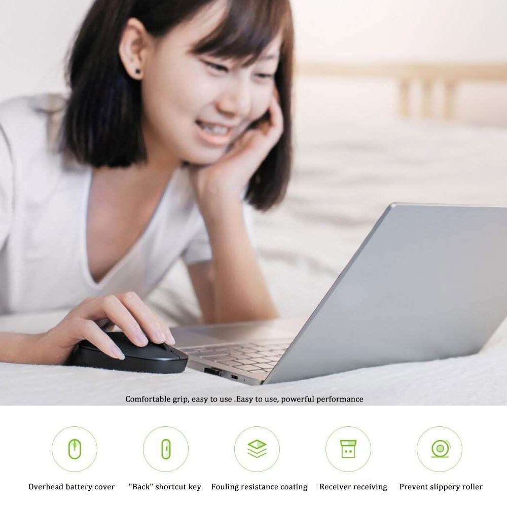 Xiaomi Mi Wireless Computer Mice 2.4Ghz 1200dpi Portable Mini Gaming Mouse For Laptop Desktop (White)