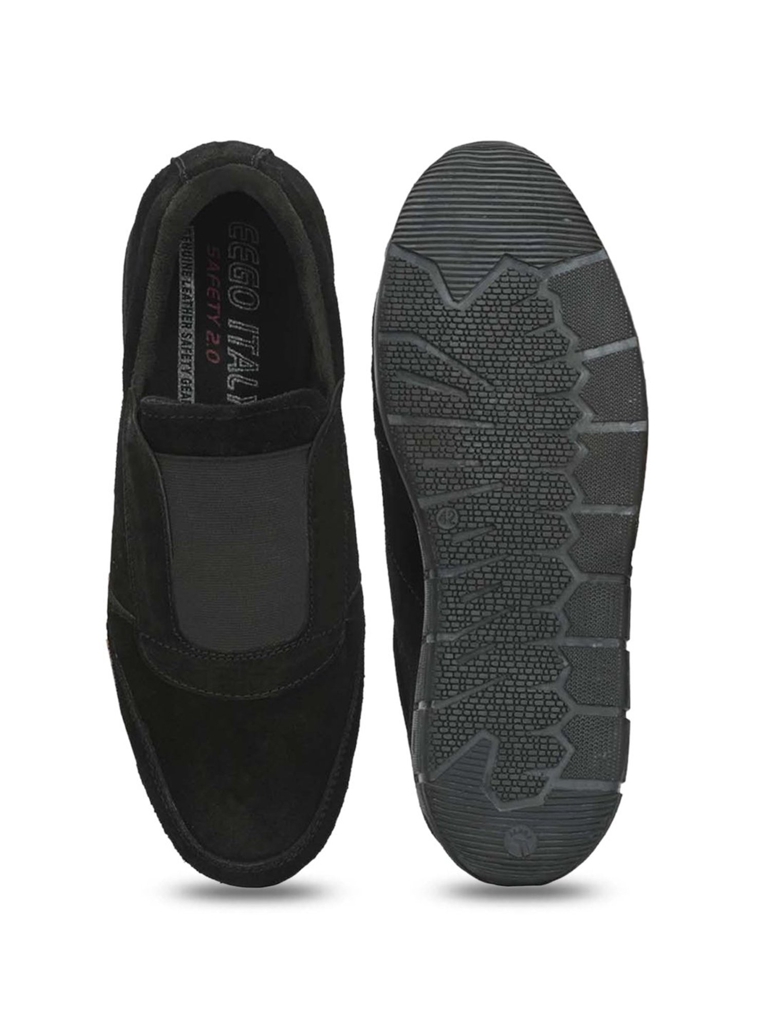 Eego Italy Men's Black Walking Shoes