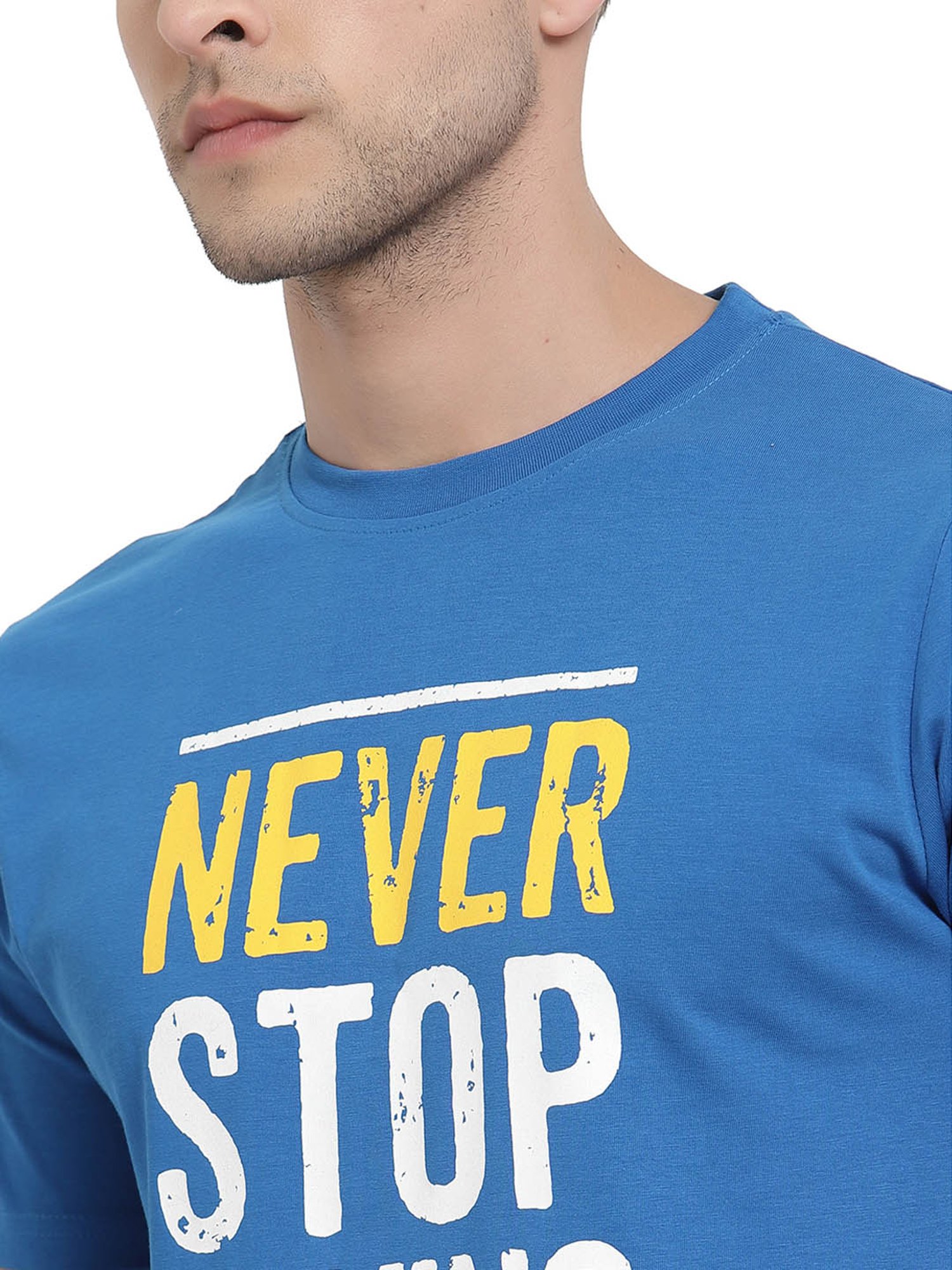 Proteens Royal Blue Printed Round Neck T-Shirt