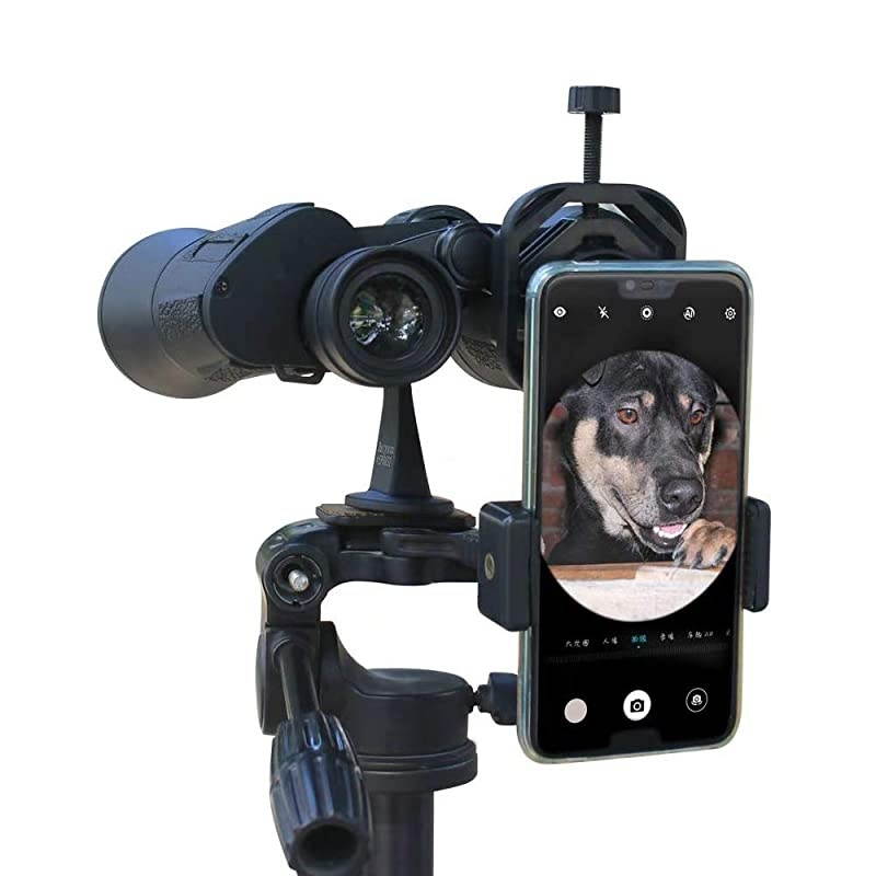 Cellphone Telescope Adapter Mount, Universal Phone Scope Mount, Work with for Spotting Scope, Telescope, Microscope, Monocular, Binocular, for iPhone, Samsung, HTC, LG and More