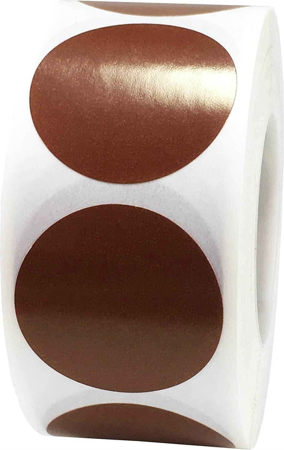 Color Coding Labels Rust Round Circle Dots for Organizing Inventory 1 inch 500 Total Adhesive Stickers
