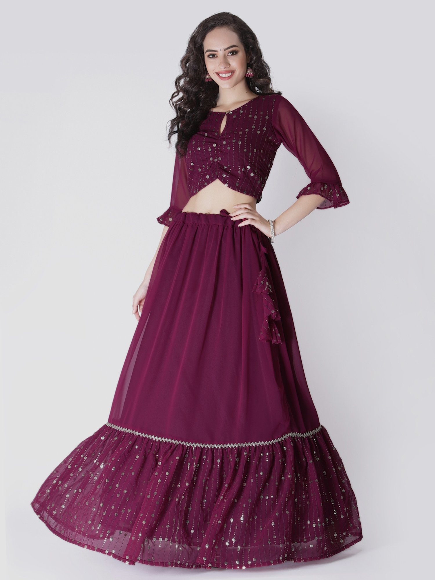 Studiorasa Purple Regular Fit Skirt