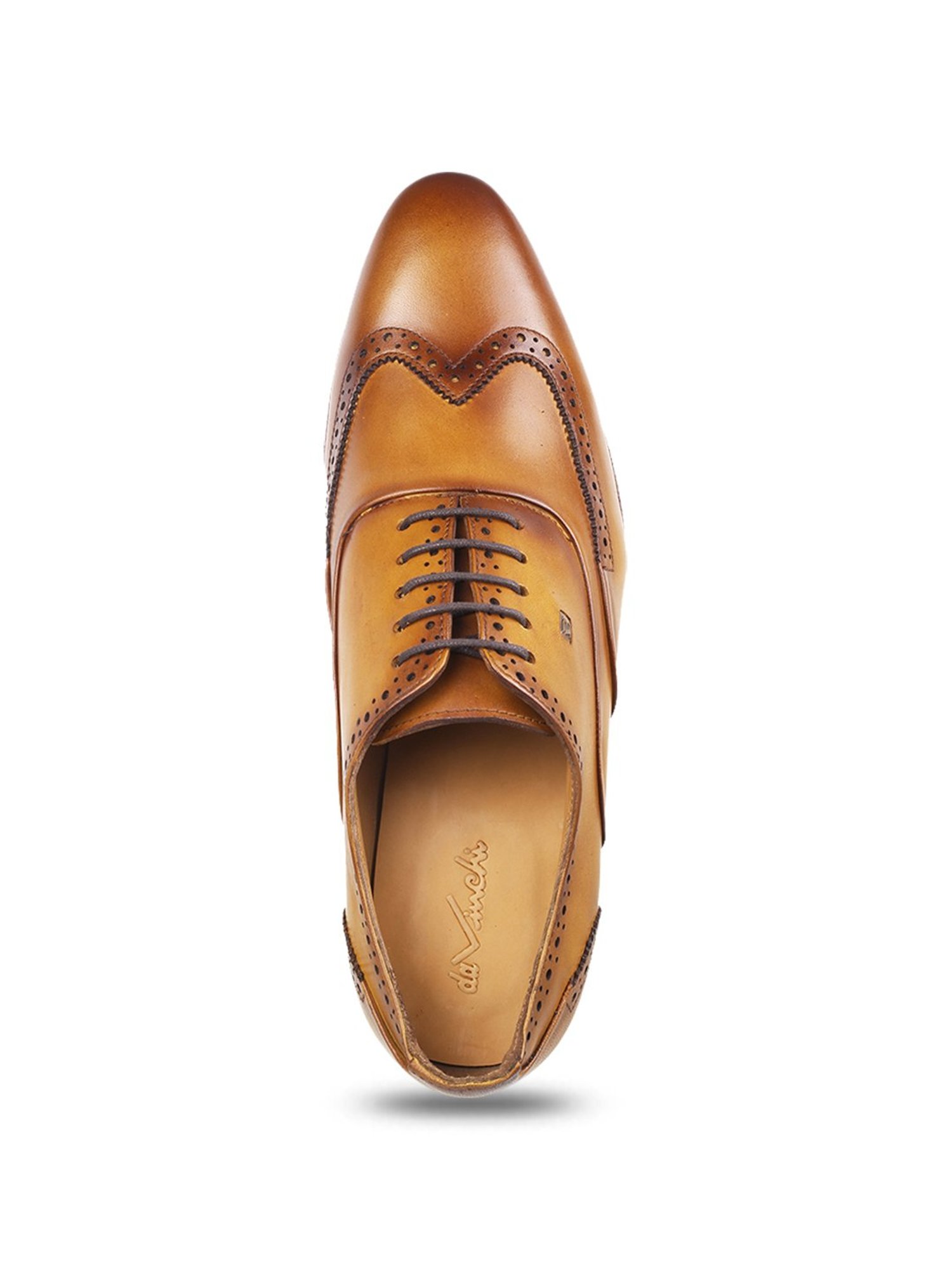 Da Vinchi by Metro Men's Tan Brogue Shoes