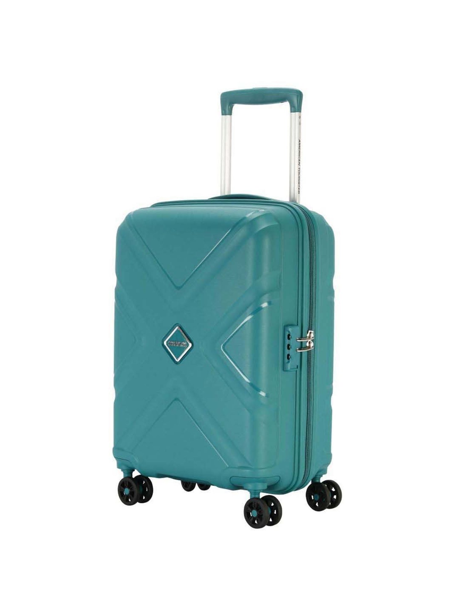 American Tourister Green Textured Hard Cabin Trolley - 37 cm