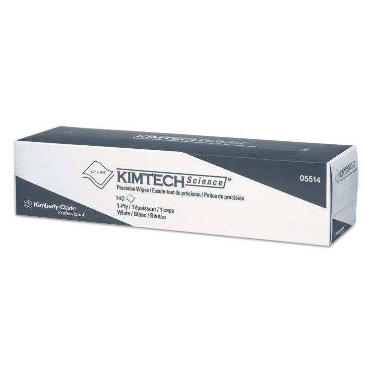 Kimtech* Precision Wipes Tissue Wiper 14 7/10" x 16 3/5" White 140/Box 05514CT