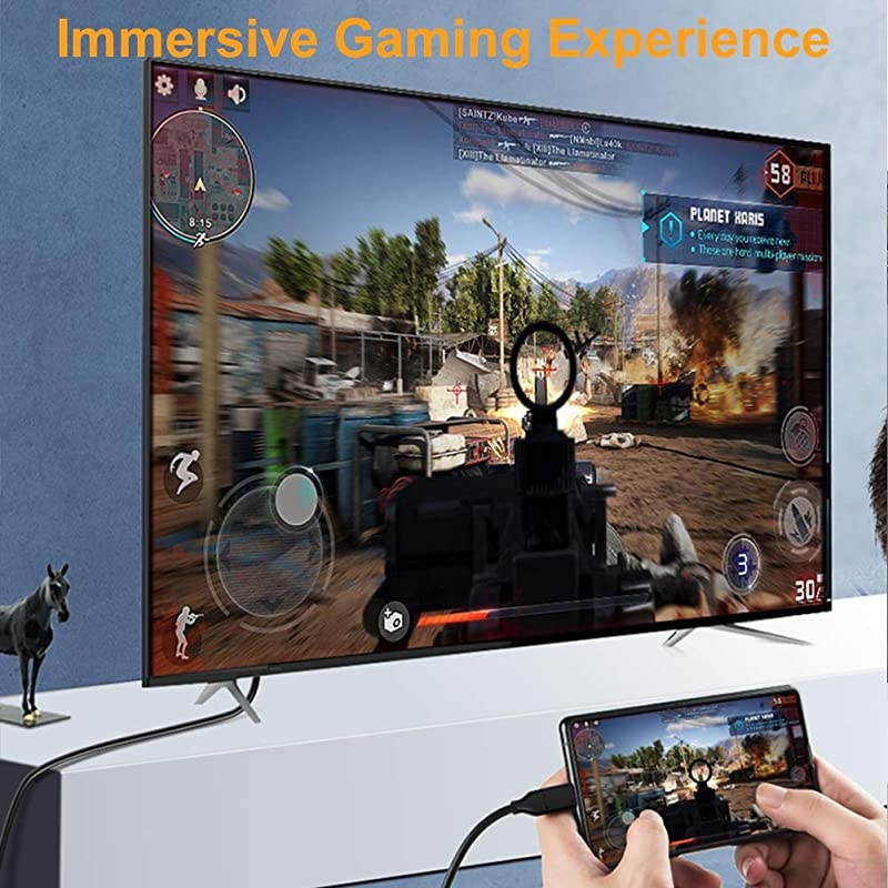 USB C to HDMI 4k Cable,  [2-Pack] 6 Feet Type C (Thunderbolt 3 Compatible) to HDMI Cable,Compatible with MacBook Pro,New iPad Pro,MacBook Pro, iMac 2017,Chromebook Pixel, XPS 13/15