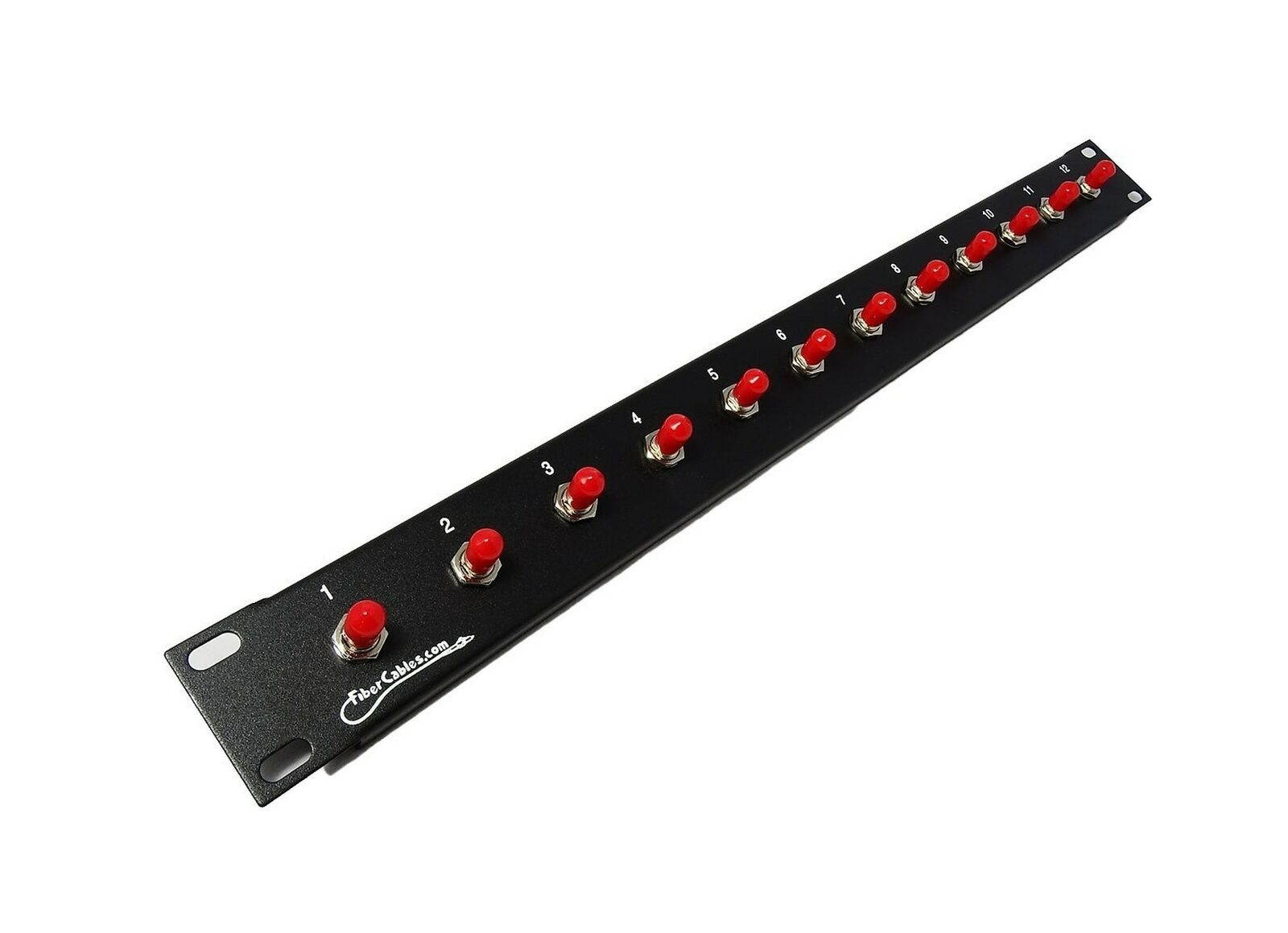 12 Port ST Fiber Patch Panel (Loaded 1u) 19"