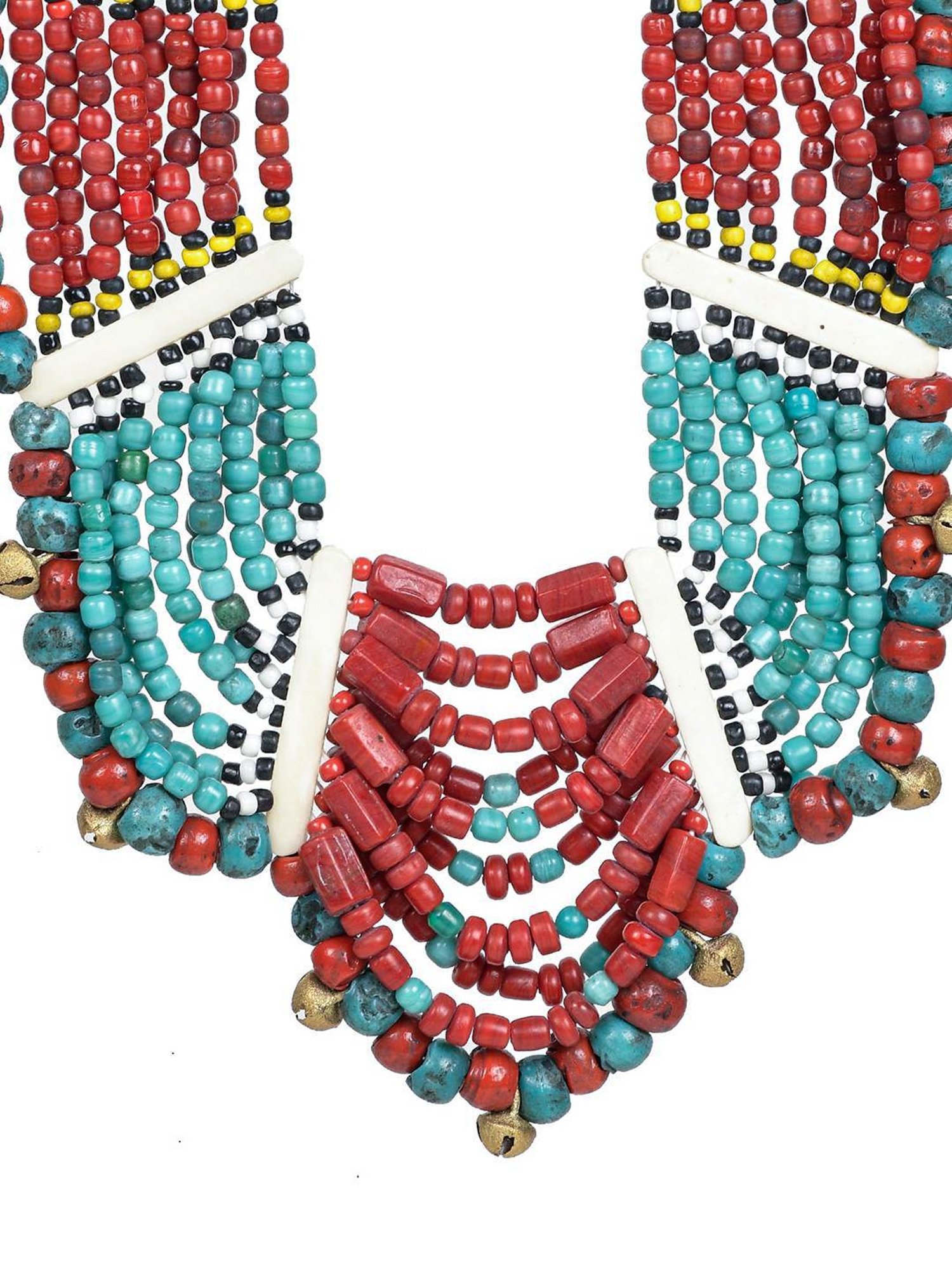 Imli Street Multicolor Vintage Naga Beaded Tribal Necklace