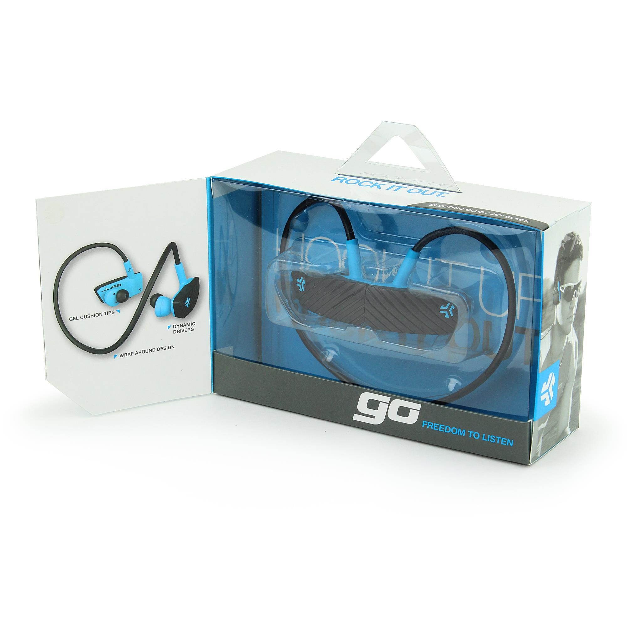 JLab GO Bluetooth Wireless Headphones with Perfect Fit and Extended Battery