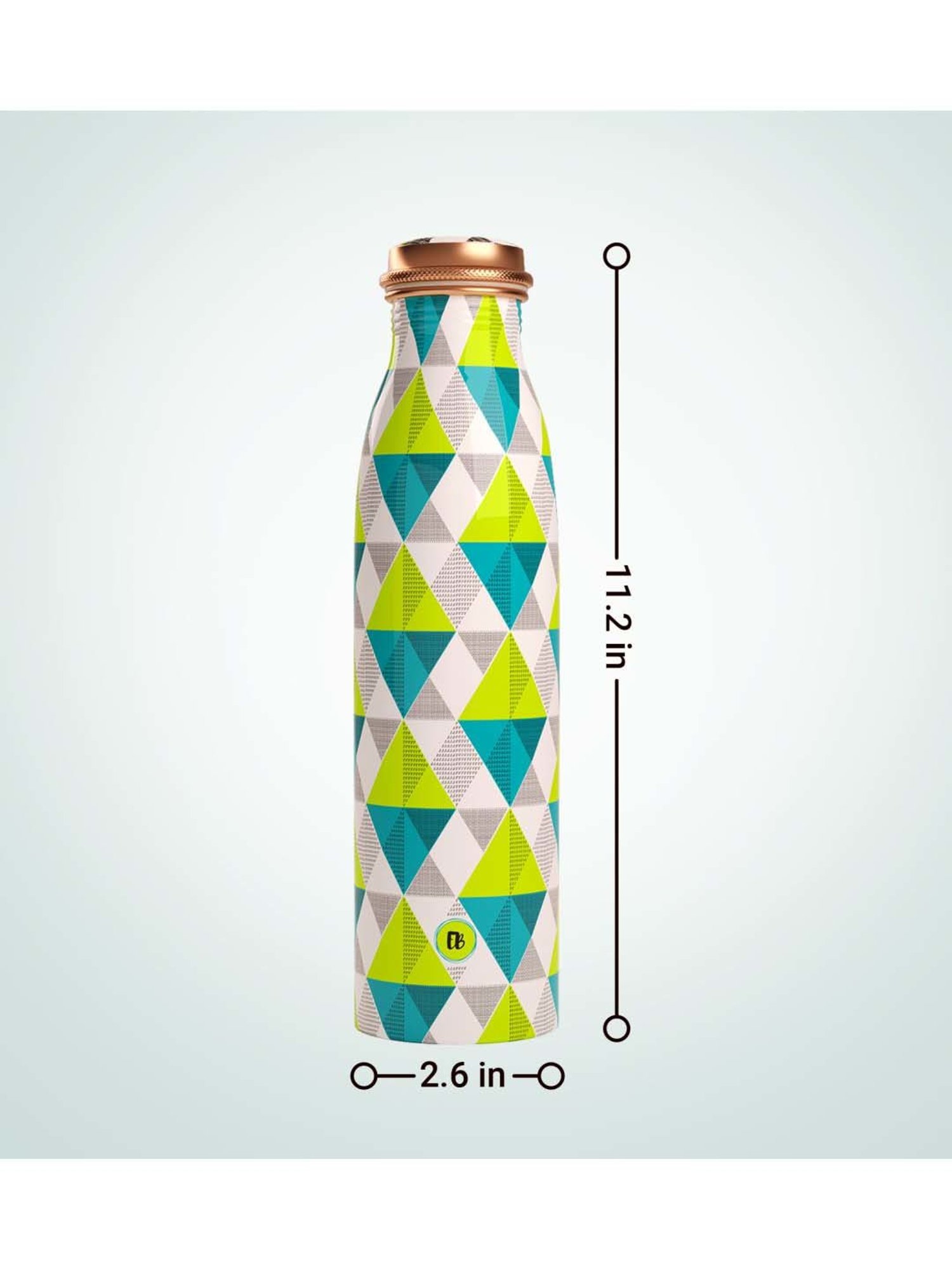 Everything Beautiful Green Copper Water Bottle - Seamless (0.95 L)