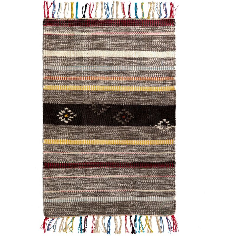 1'10"x1'10" Rectangle Woven Accent Rug Multicolored - DEERLUX