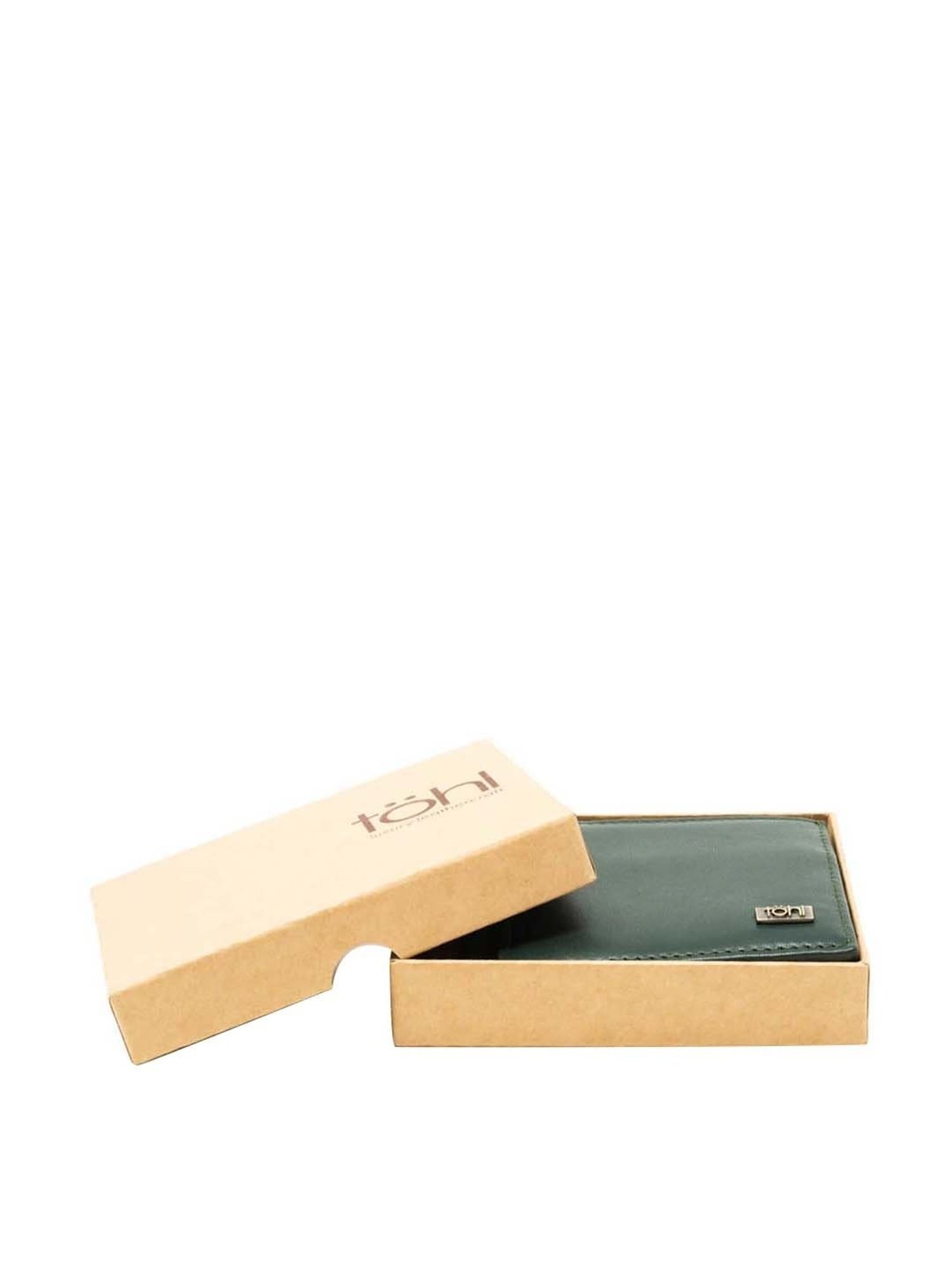 Tohl Green Casual Leather Bi-Fold Wallet for Men