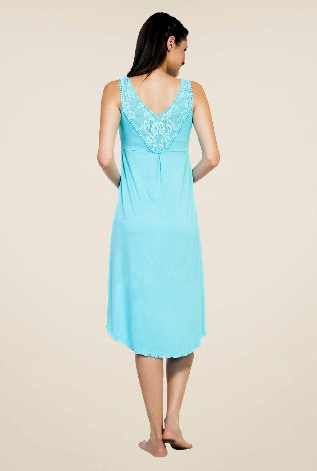 Soie Aqua Lace Night Gown