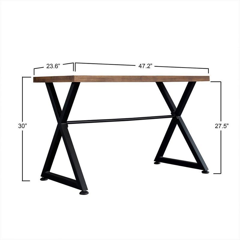 Industrial Modern Desk Nova Collection Brown/Black - AC Pacific