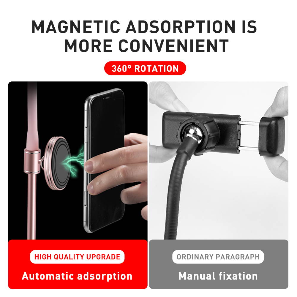 Portable Streaming Desktop Stand with Ring Light, Mobile Phone Holder Perfect for YouTube Streaming, Video Recording & Photography.