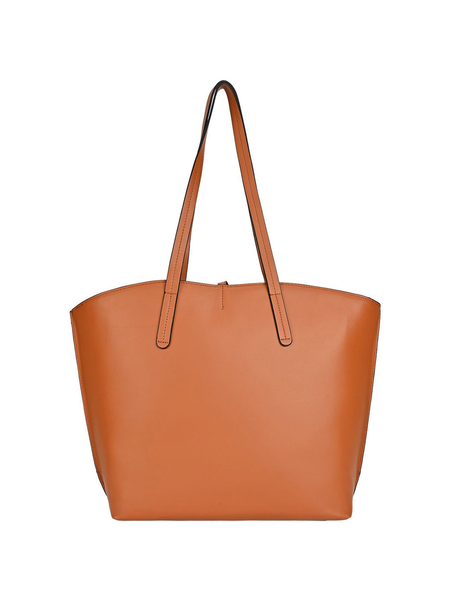 Horra Tan Solid Tote Handbag