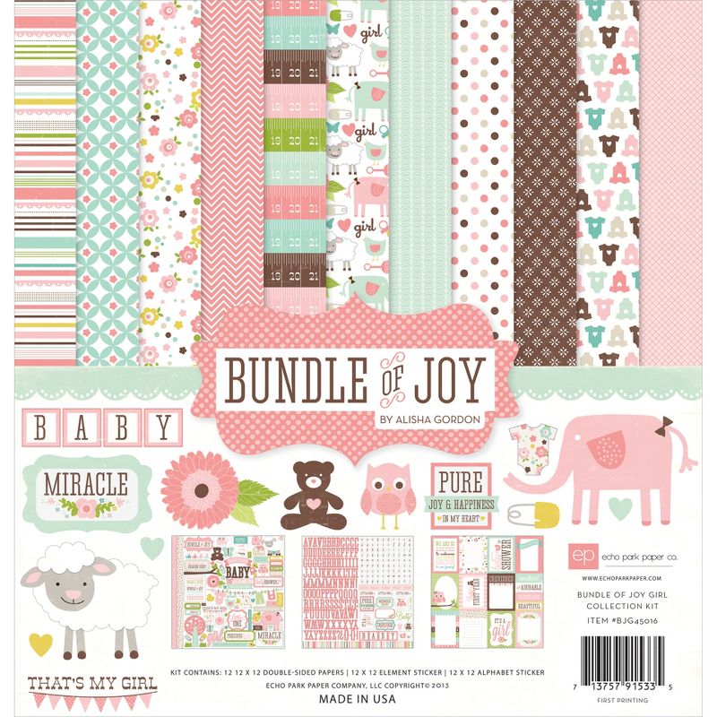 Echo Park Collection Kit 12"X12"-Bundle Of Joy Girl
