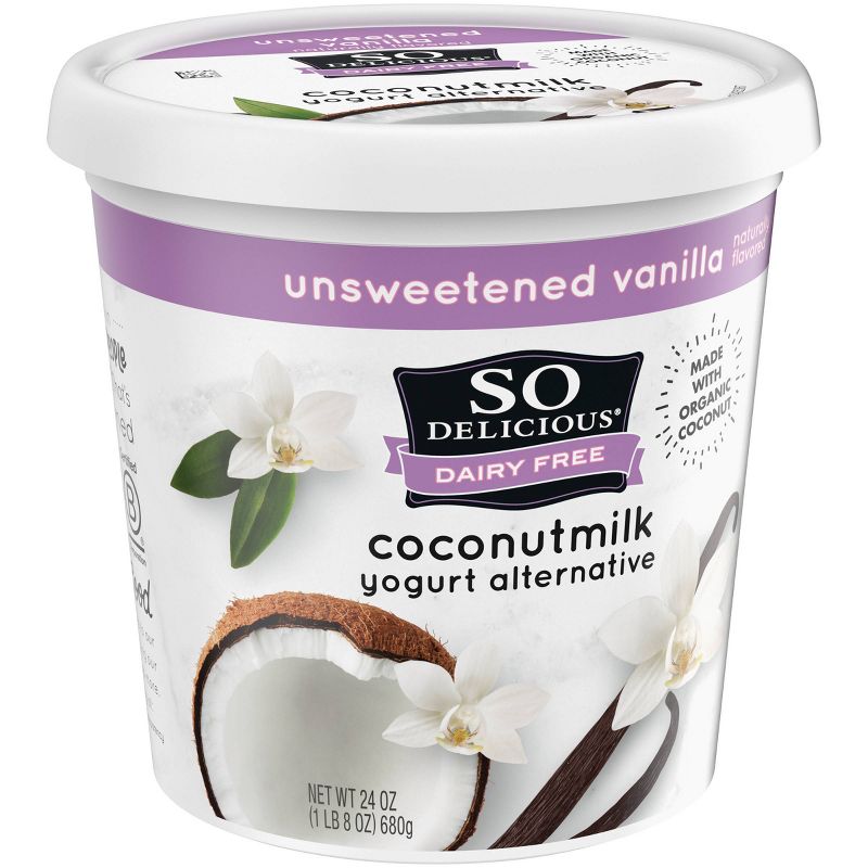 So Delicious Dairy-Free Unsweetened CoconutMilk Vanilla Yogurt Alternative - 24oz