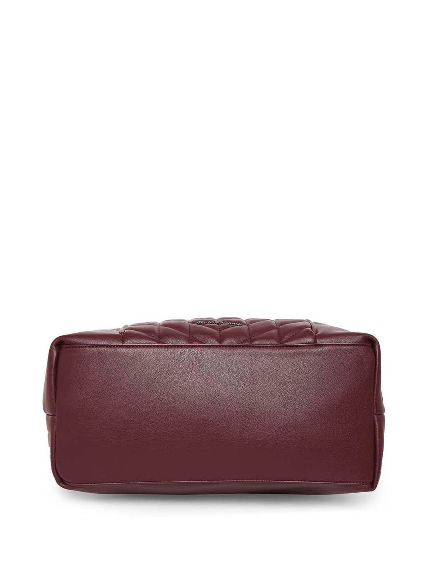 Marina Galanti Maroon Quilted Medium Tote Handbag