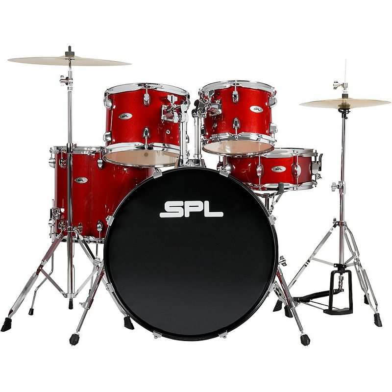 Sound Percussion Labs UNITY II 5-Piece Complete Drum Set With Hardware, Cymbals and Throne Desert Red Speckle