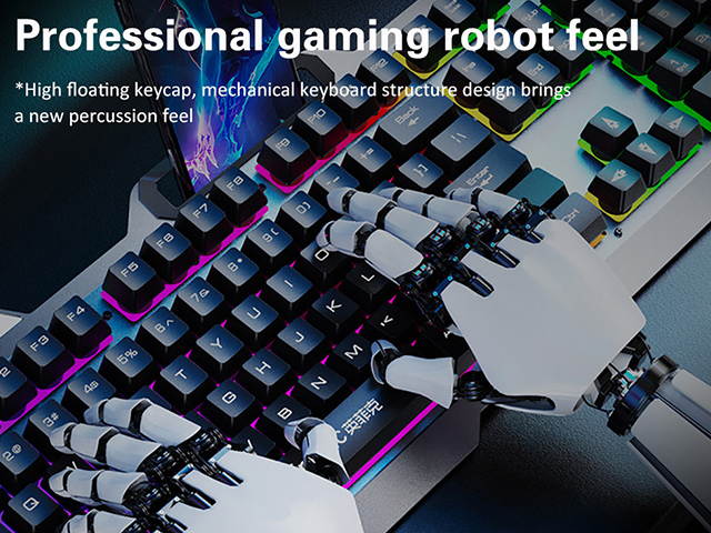 Gaming keyboard and Mouse Wired Backlit Mechanical Keyboard Gamer kit 4000DPI Ergonomic Gaming Mouse RGB for Desktop PC Laptop