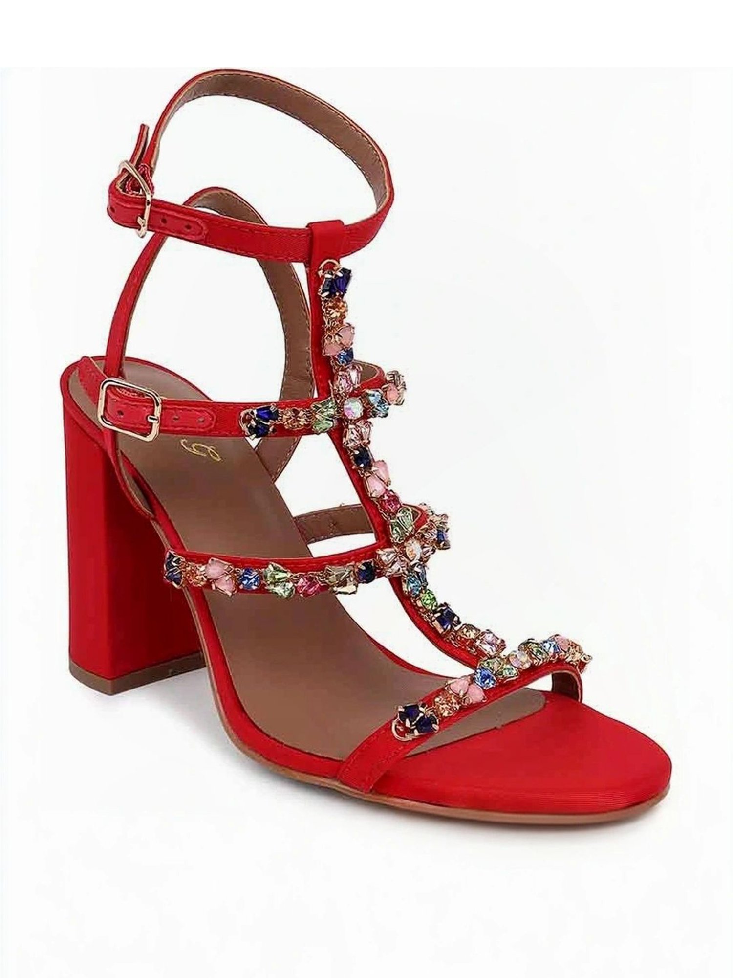 Saint G Women's Gretel Red Ankle Strap Sandals