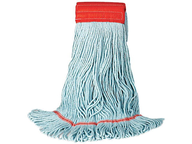 UNISAN 1400M EchoMop with Looped-End Wet Head, Synthetic/Cotton, Medium, Blue