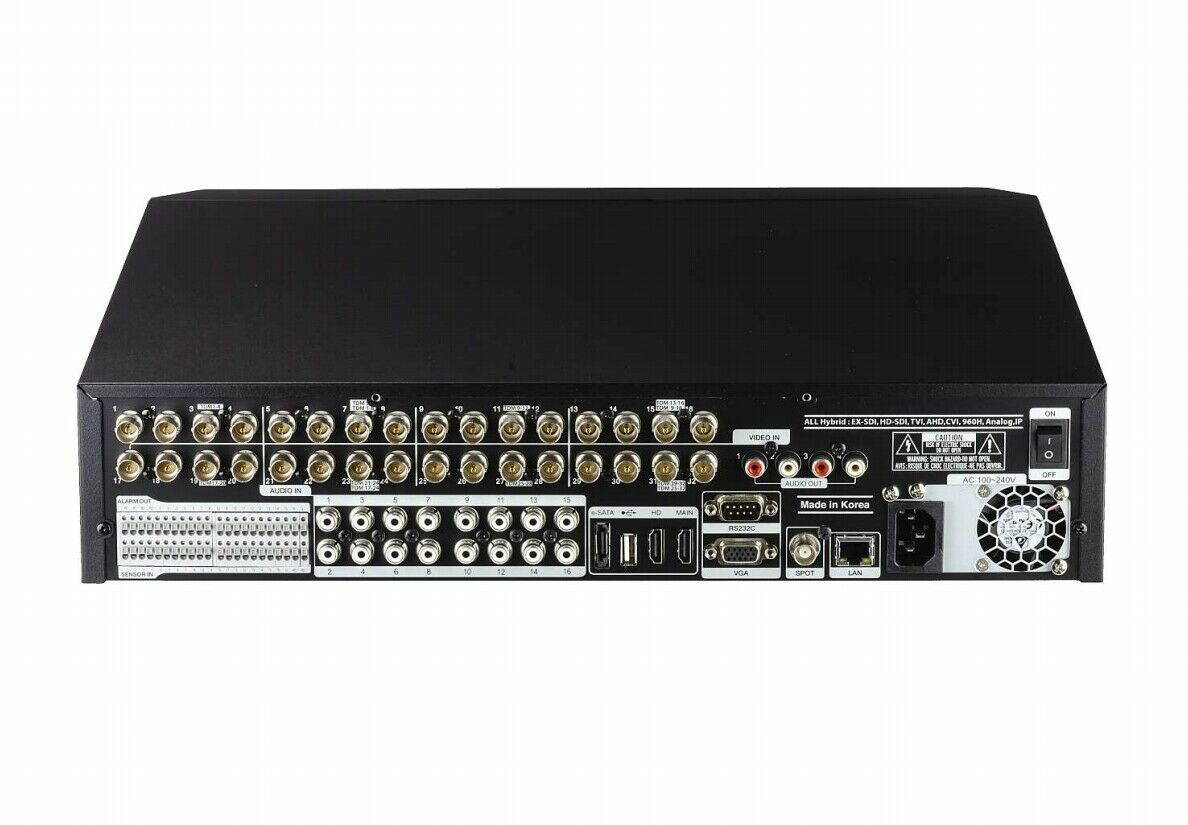 32CH High-end Octa-Brid DVR system, Auto-detect Supports All HD Cameras upto 4K 6TB ( Made In Korea )