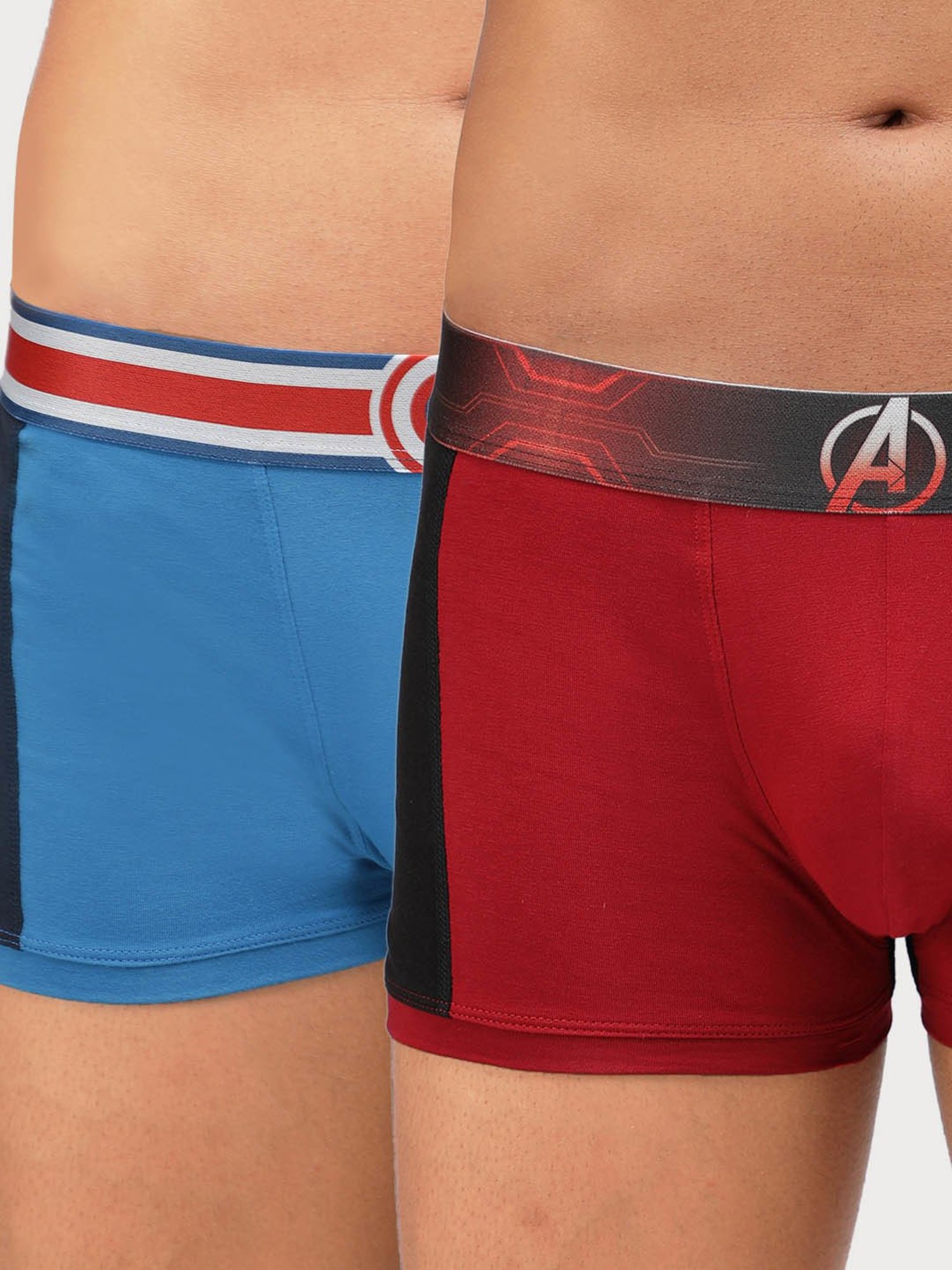 Zoiro Sky Driver & Chinese Red Regular Fit Trunks - Pack Of 2