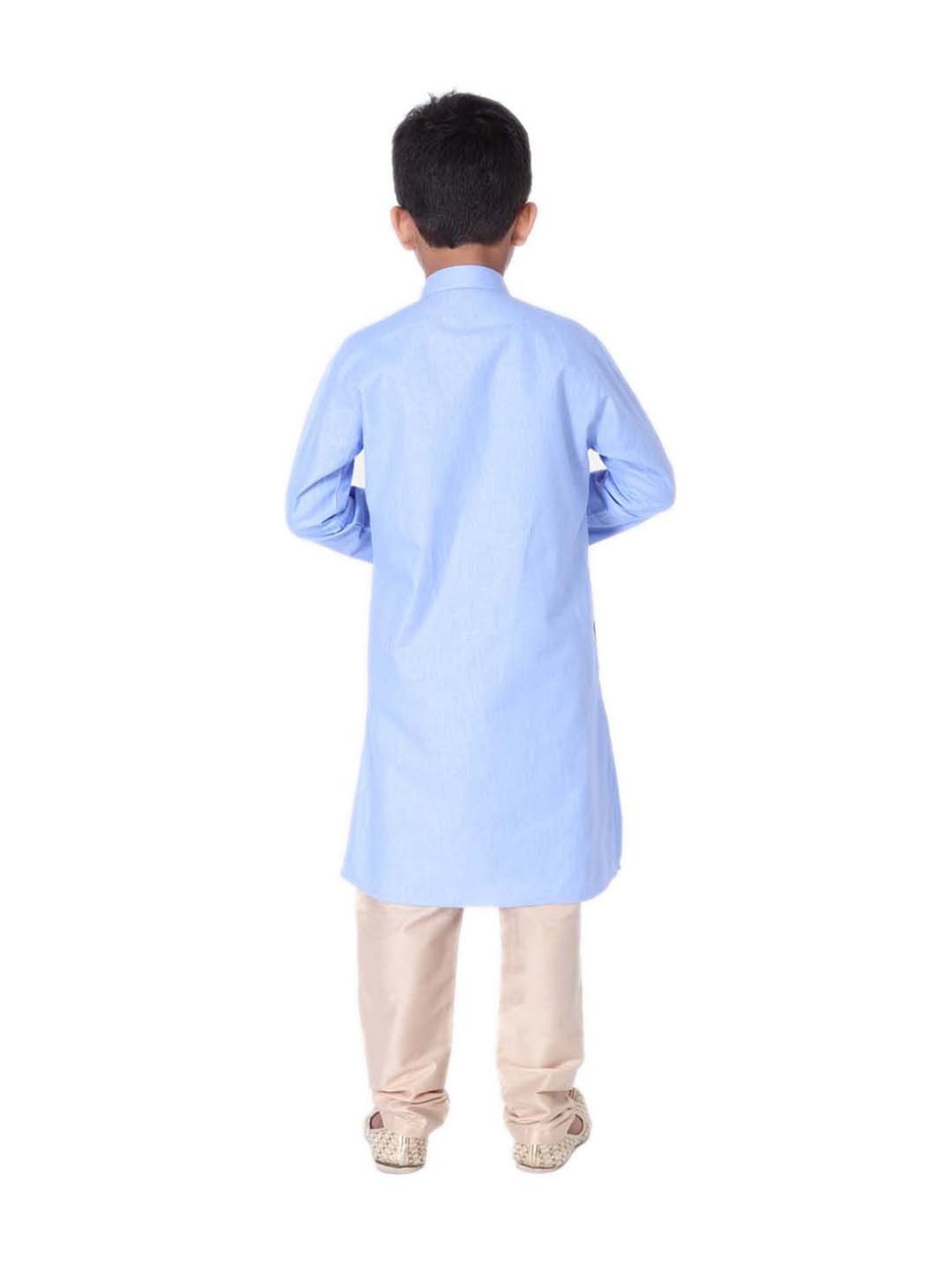 TABARD Kids Blue & Beige Cotton Regular Fit Kurta Set