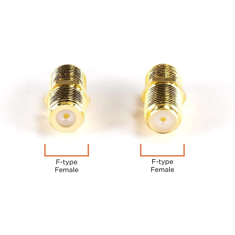 Cable Extension Coupler - 10 Pack - Connects Two Coaxial Video Cables, for Coax F81 (Female to Female) 3GHz Satellite, Cable TV, and Cable Internet Rated