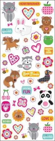 Sticko 442045 Puffy Classic Stickers-Lucy Love