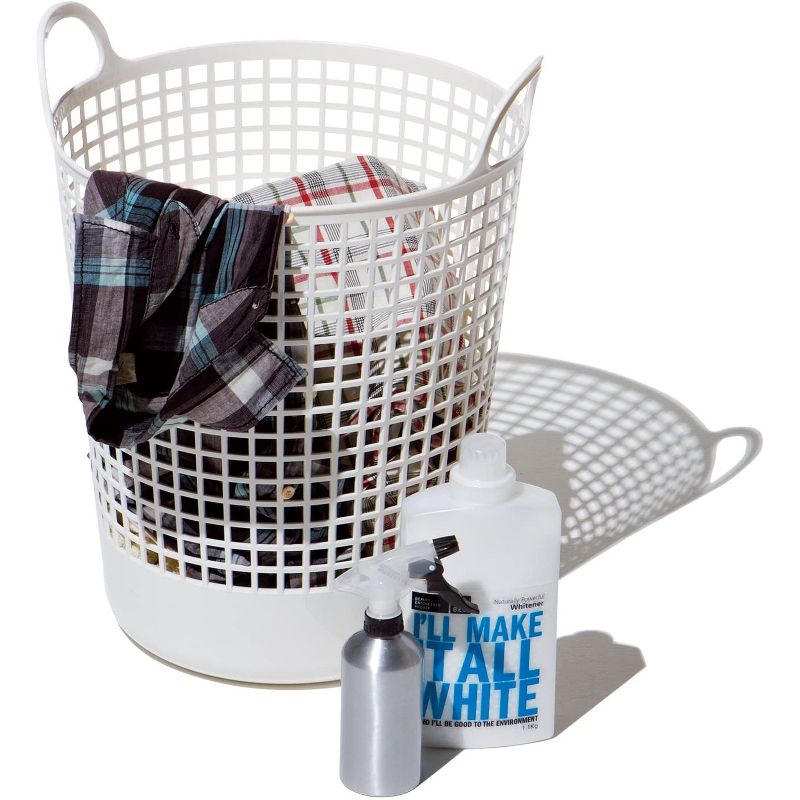 Household Essentials Rolling Laundry Hamper Storage Cart Natural/Light Ash