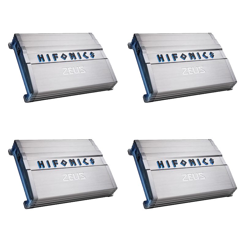 Hifonics ZG-1200.1D Zeus Gamma 1200W Max Class D Monoblock Car Audio Amplifier (4 Pack)