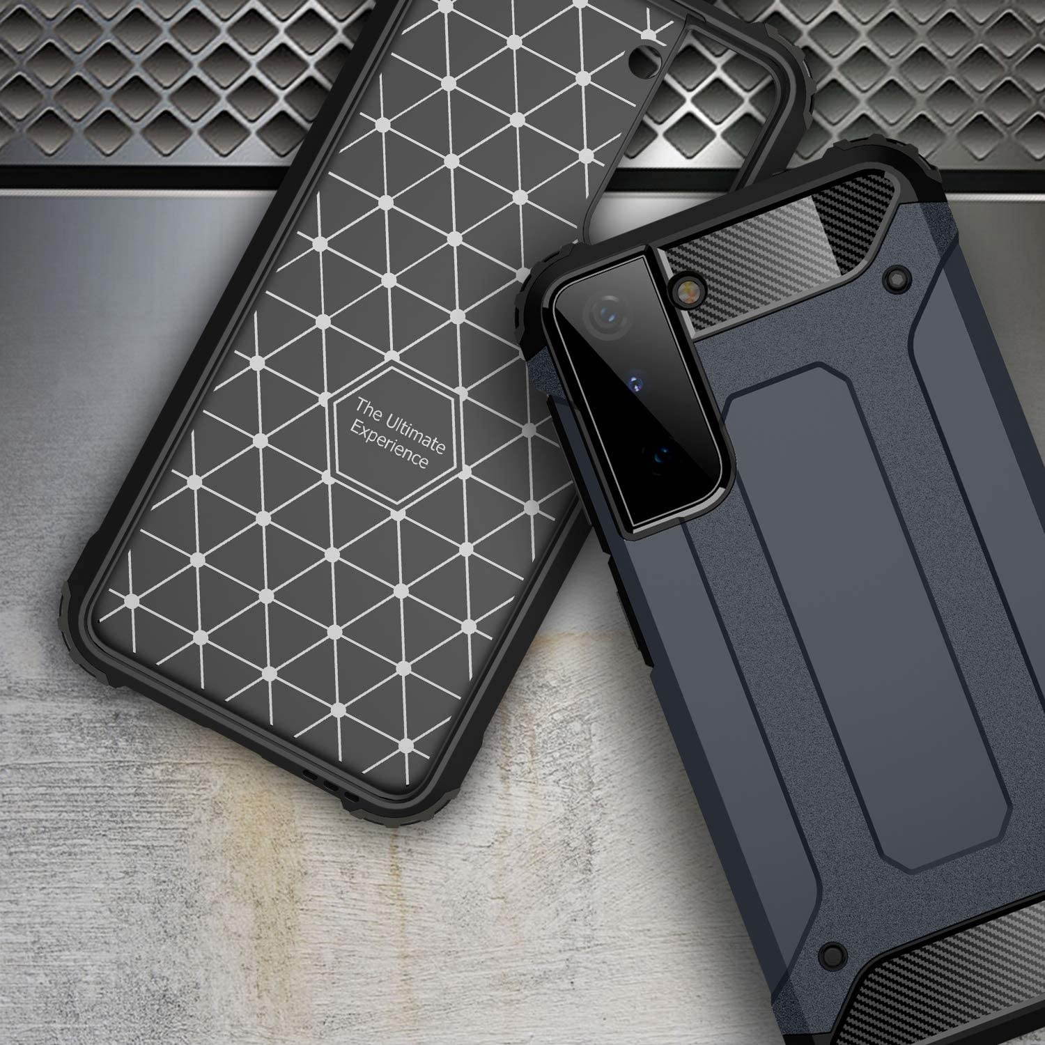 Samsung S21 Case - Shockproof Galaxy S21 Case Military Grade Drop Tested - Slim Dual Layer Samsung Galaxy S21 5G Phone Case - Blue