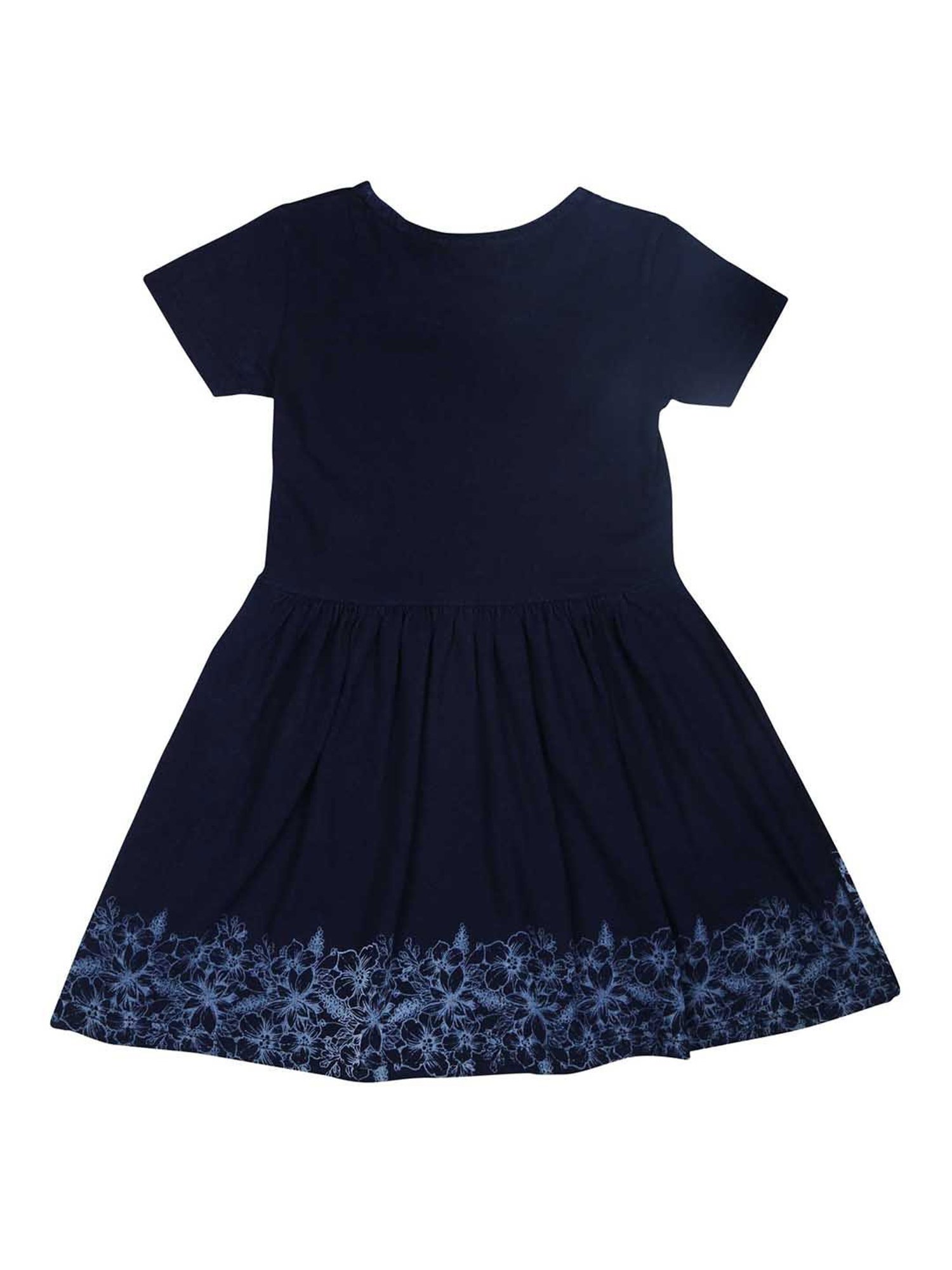Gini & Jony Kids Navy Printed Dress