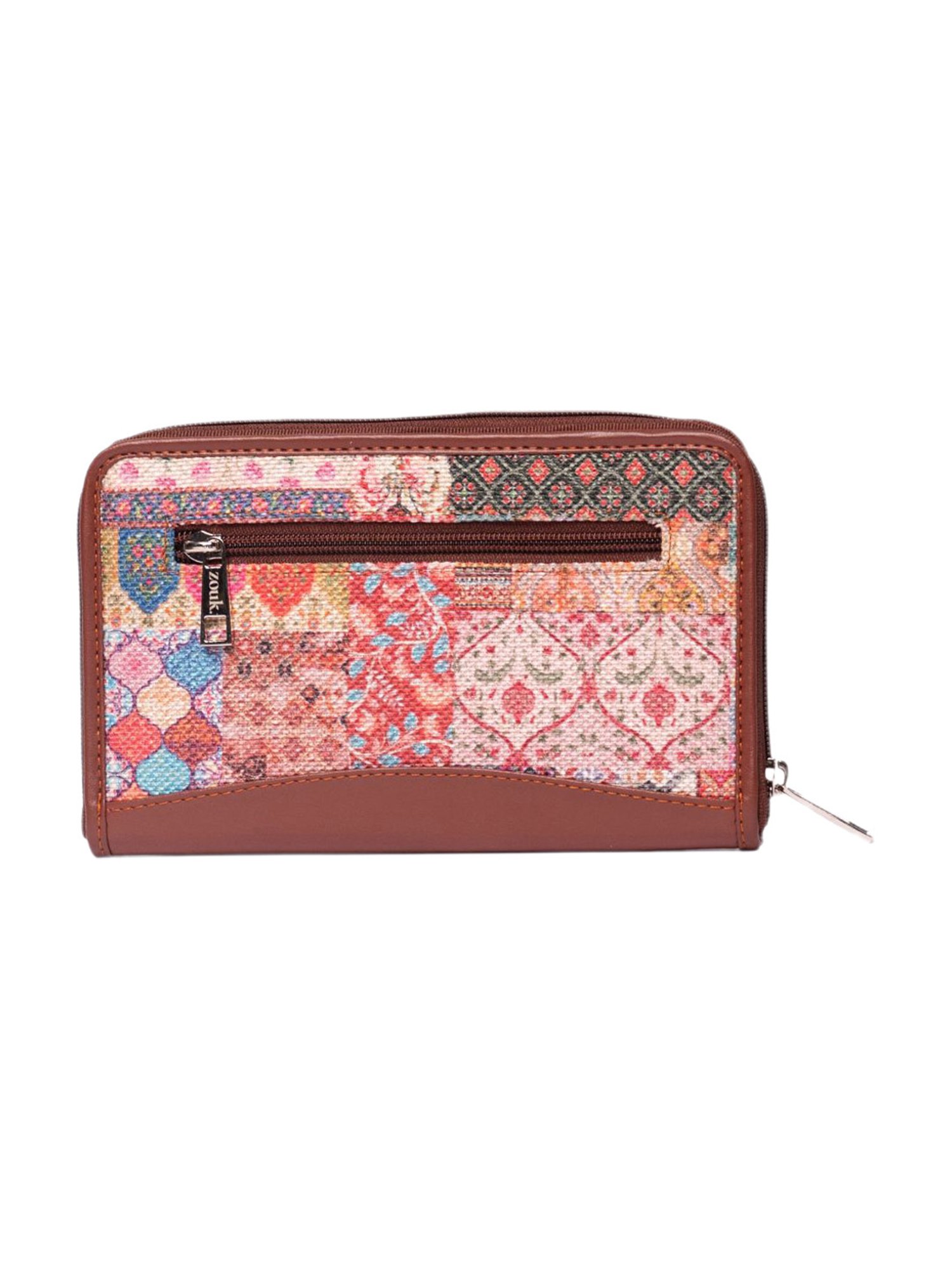 ZOUK Kutch Gamthi Multicolor Printed Zip Around Wallet for Women